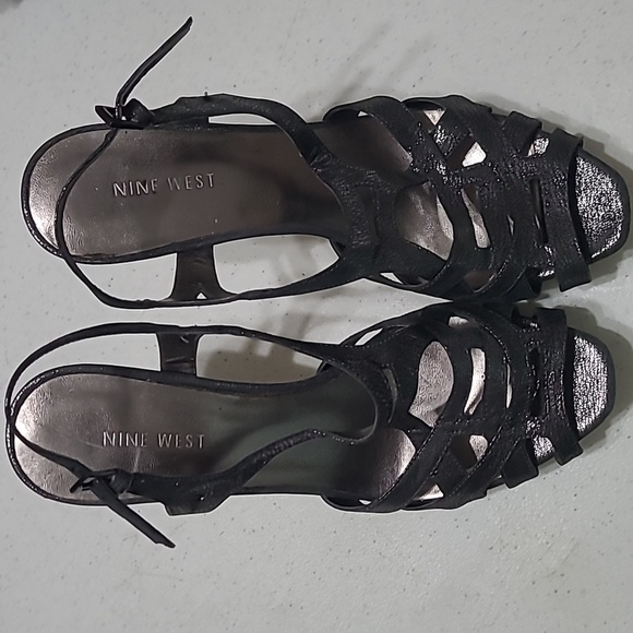 Nine West platform heeled sandals size 8 - Picture 4 of 14